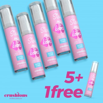 5 + 1 GRATUITO GEL LUBRICANTE STEAL MY KISSES DE SABOR ALGODÓN DE AZÚCAR CRUSHIOUS 10ML