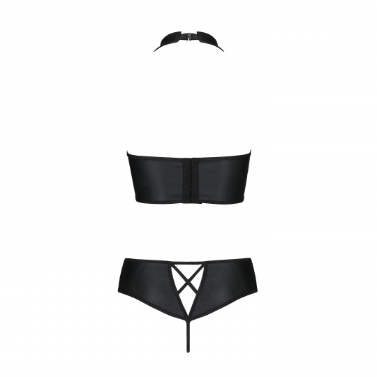 CONJUNTO DE 2 PEÇAS NANCY BIKINI PRETO TAMANHO QUEEN PASSION