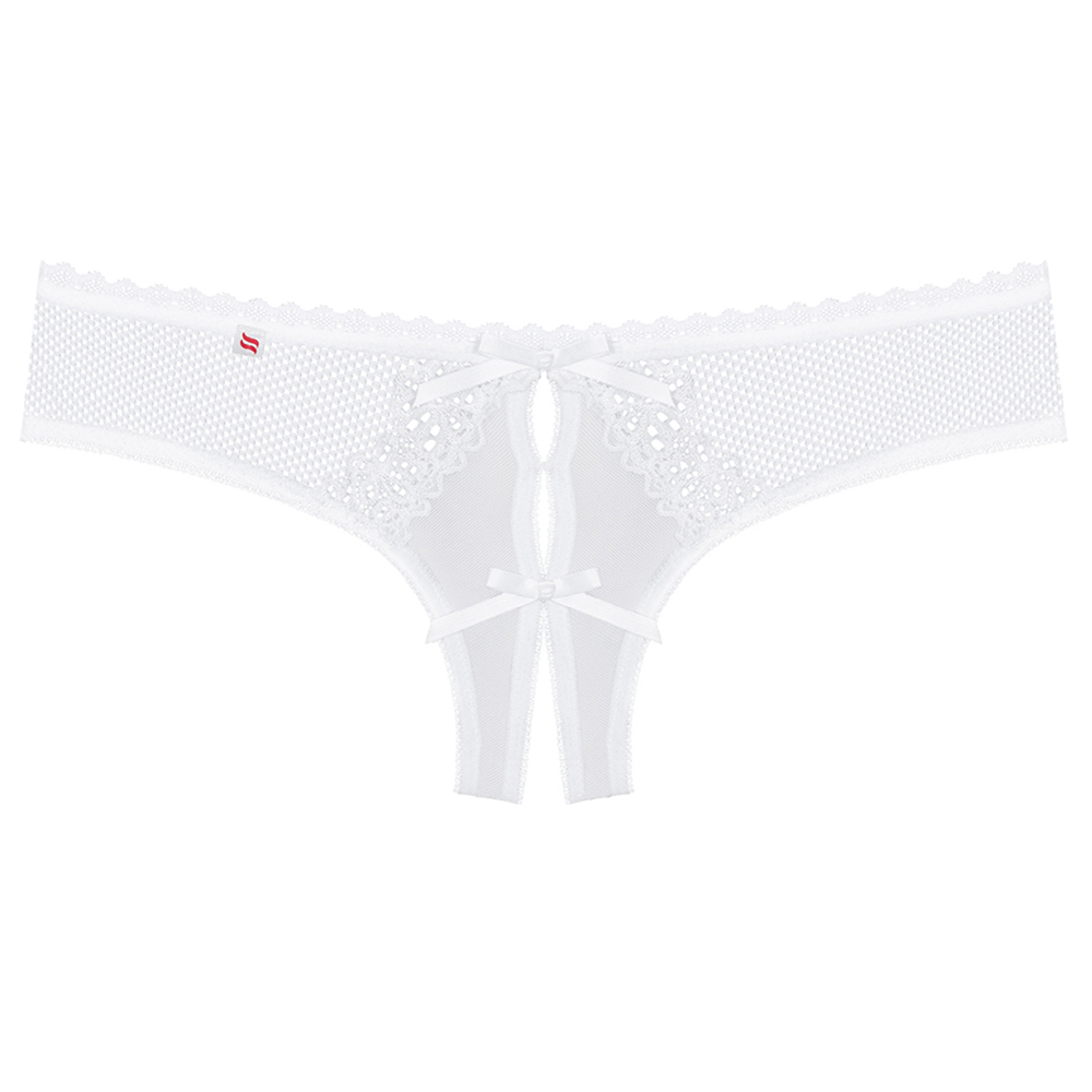 OBSESSIVE ALABASTRA CROTCHLESS THONG WHITE