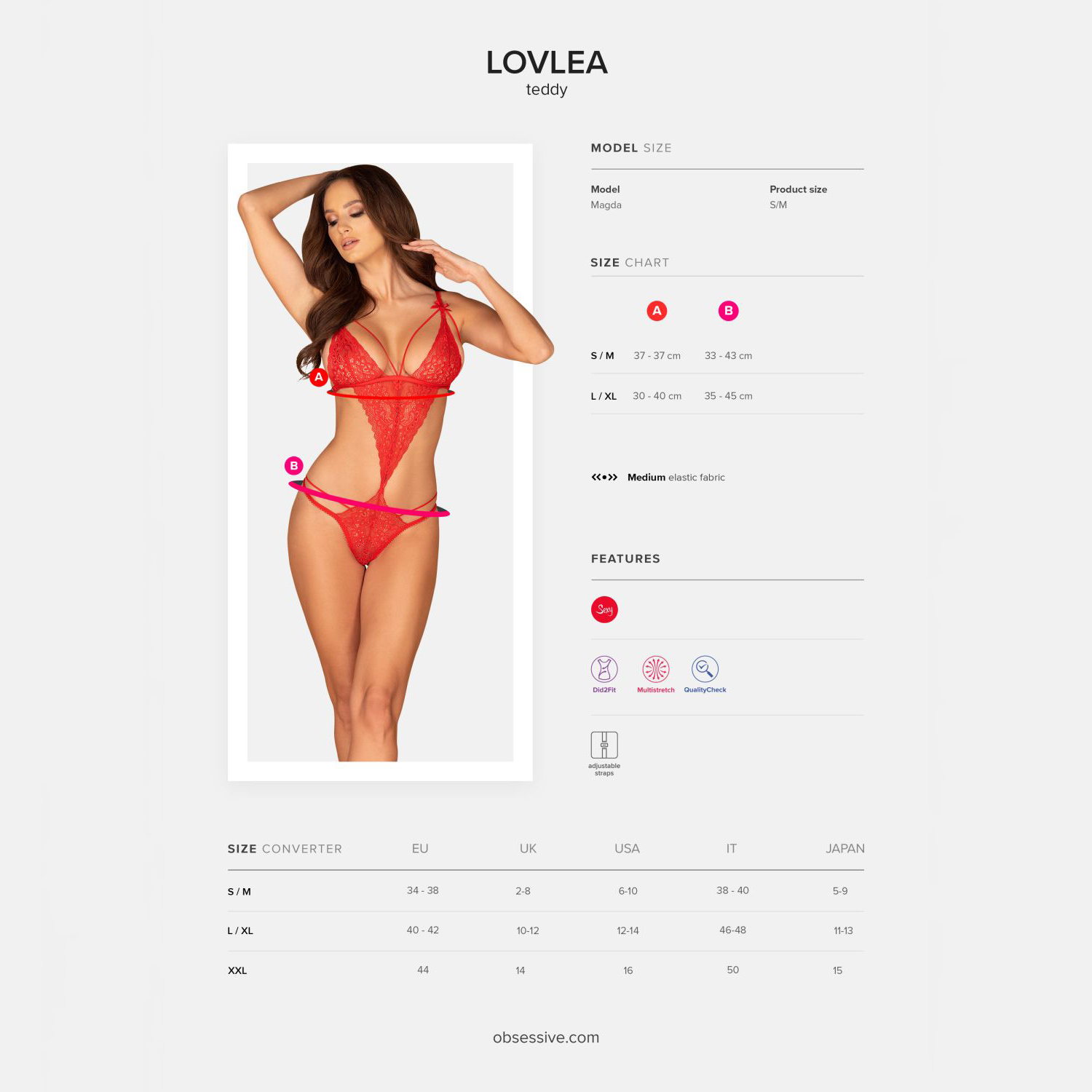 OBSESSIVE LOVLEA TEDDY RED