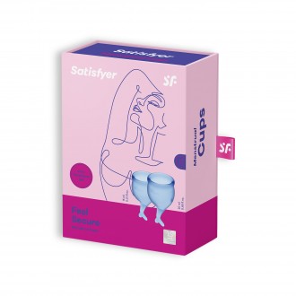 SET DI 2 COPPETTE MESTRUALI SENTIRSI SICURI SATISFYER BLU SCURO