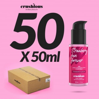 PACK DE 50 LUBRICANTES CRUSHIOUS SABOR FRESA 50 ML