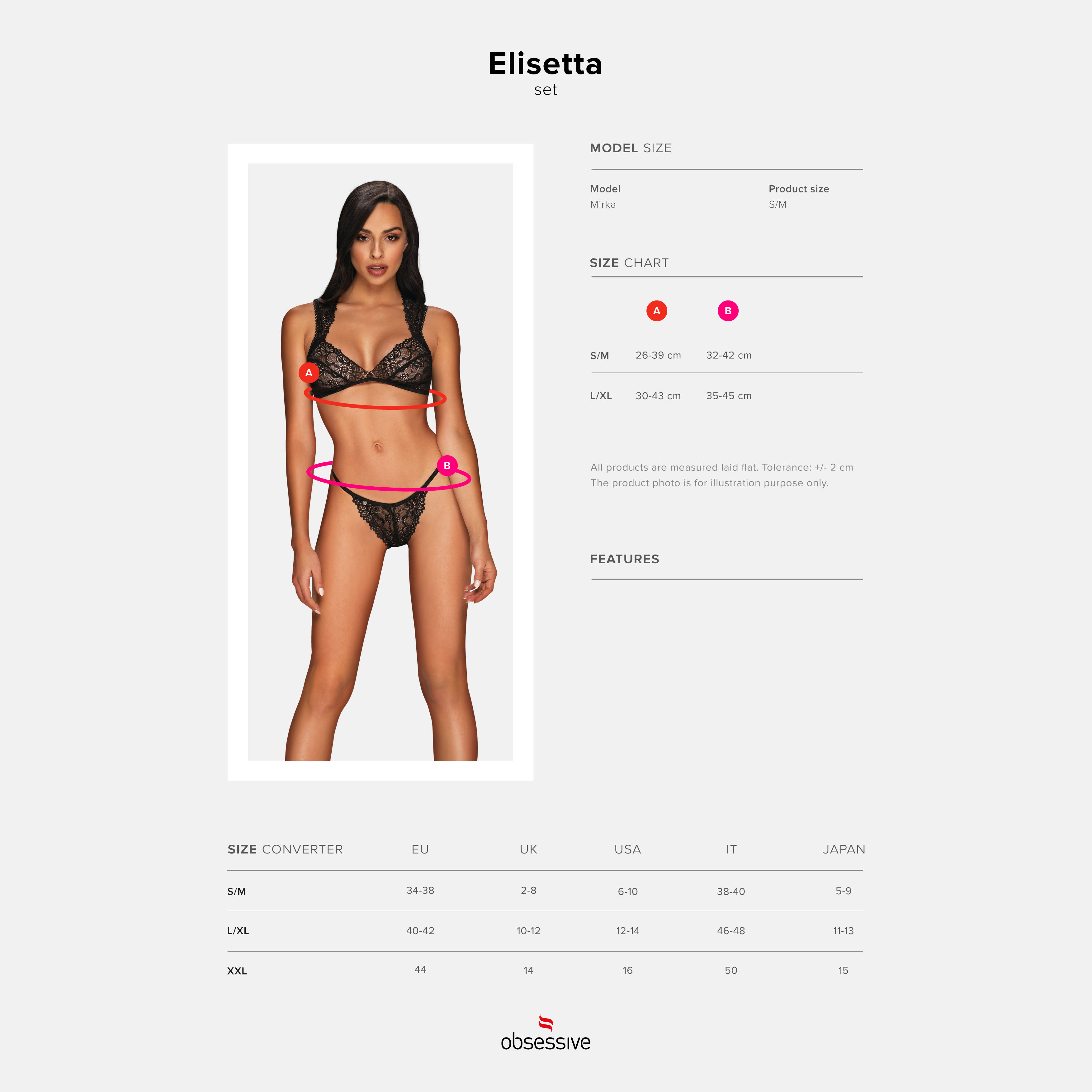 SET ELISETTA OBSESSIVE NERO