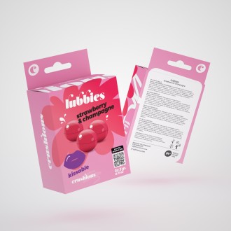 CRUSHIOUS LUBBIES KISSABLE OIL BALLS STRAWBERRY & CHAMPAGNE