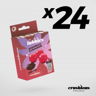 PACK DE 24 LUBBIES BOLAS DE ACEITE BESABLES FRESA & CHOCOLATE CRUSHIOUS